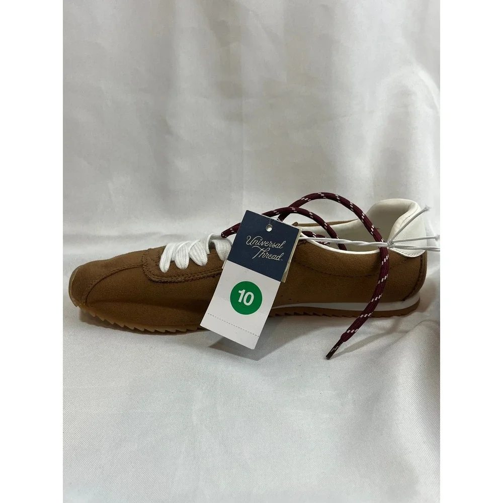 Universal Thread Womens Brown Faux Suede Sneakers Gum‎ Sole Size 10 NEW